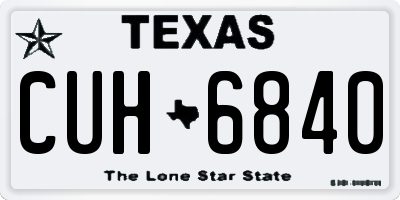TX license plate CUH6840