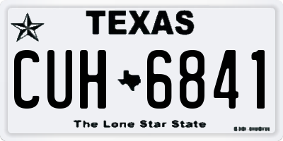 TX license plate CUH6841