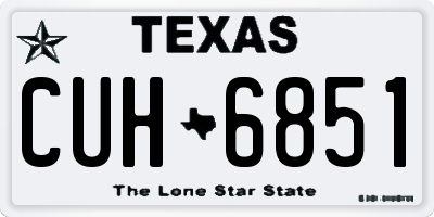 TX license plate CUH6851
