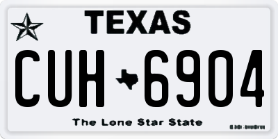 TX license plate CUH6904