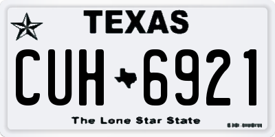 TX license plate CUH6921