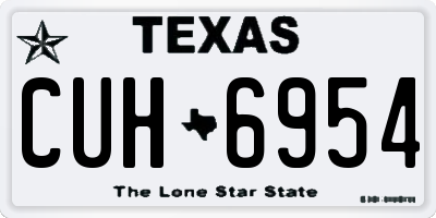 TX license plate CUH6954