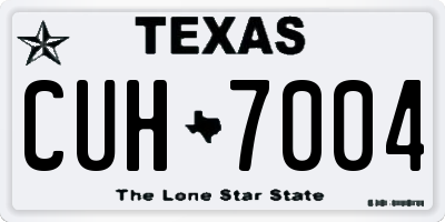 TX license plate CUH7004