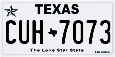 TX license plate CUH7073
