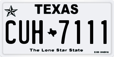TX license plate CUH7111