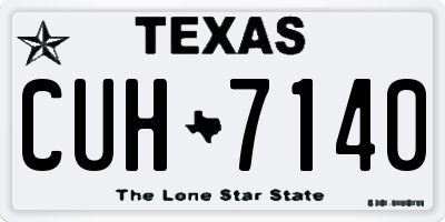 TX license plate CUH7140