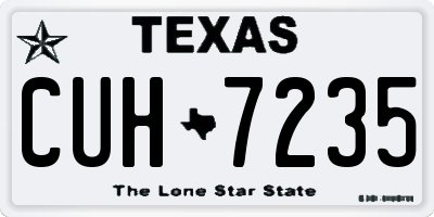TX license plate CUH7235