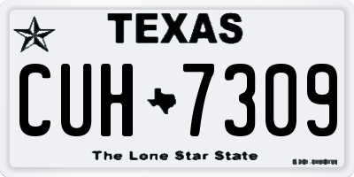TX license plate CUH7309