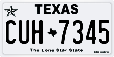 TX license plate CUH7345