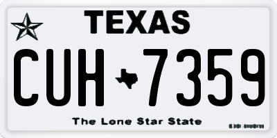 TX license plate CUH7359