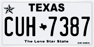 TX license plate CUH7387