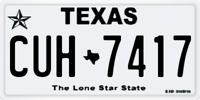 TX license plate CUH7417
