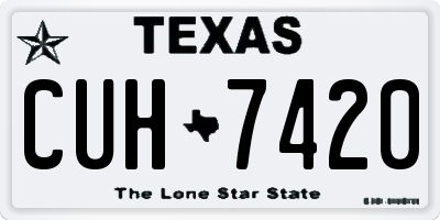 TX license plate CUH7420