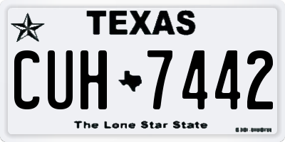 TX license plate CUH7442