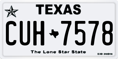 TX license plate CUH7578