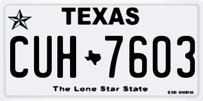 TX license plate CUH7603