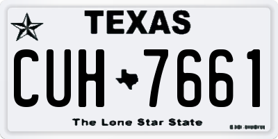 TX license plate CUH7661