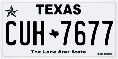 TX license plate CUH7677
