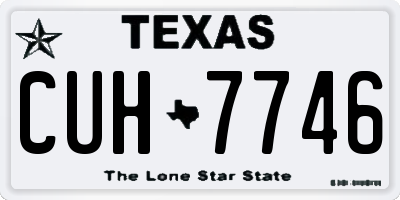 TX license plate CUH7746