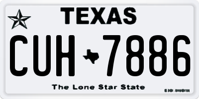 TX license plate CUH7886