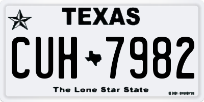 TX license plate CUH7982