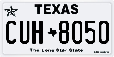 TX license plate CUH8050