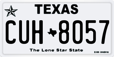 TX license plate CUH8057