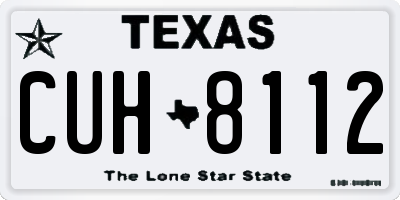 TX license plate CUH8112