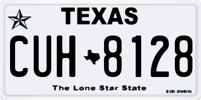 TX license plate CUH8128