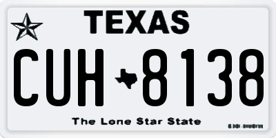 TX license plate CUH8138