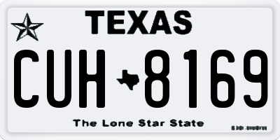 TX license plate CUH8169