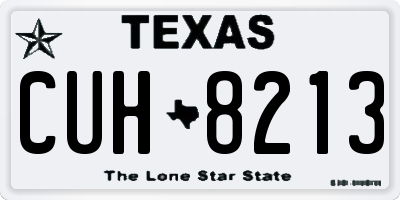 TX license plate CUH8213
