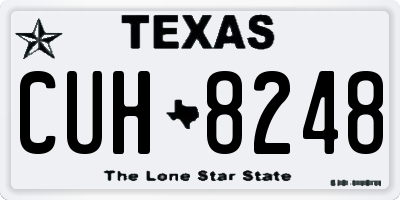 TX license plate CUH8248