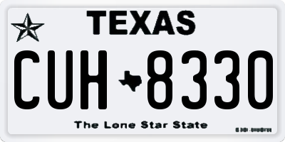 TX license plate CUH8330