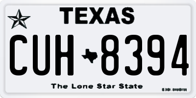 TX license plate CUH8394