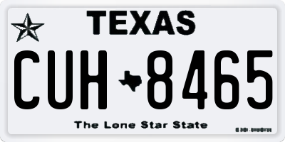 TX license plate CUH8465