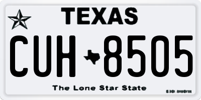 TX license plate CUH8505