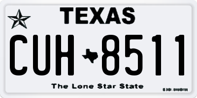TX license plate CUH8511