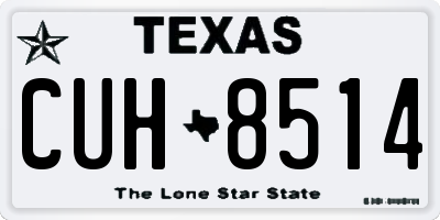 TX license plate CUH8514