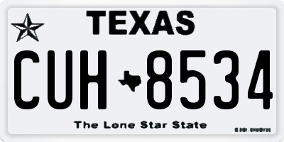 TX license plate CUH8534
