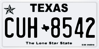 TX license plate CUH8542