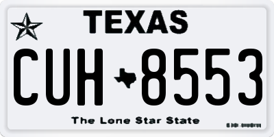 TX license plate CUH8553