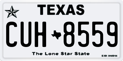 TX license plate CUH8559