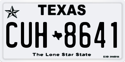 TX license plate CUH8641