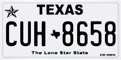 TX license plate CUH8658