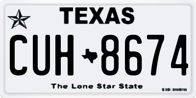 TX license plate CUH8674