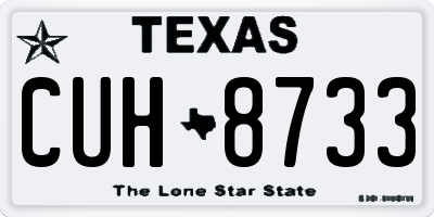 TX license plate CUH8733