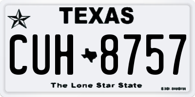 TX license plate CUH8757