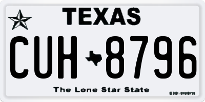 TX license plate CUH8796