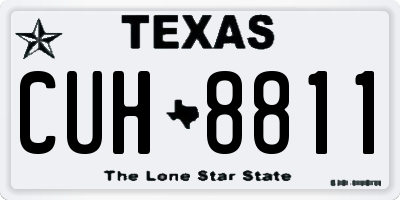 TX license plate CUH8811